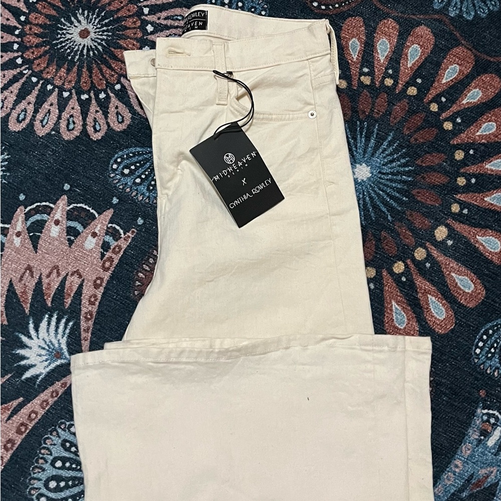Cynthia rowley x Midheaven Denim Ecru Bellbottoms - Picture 2 of 8